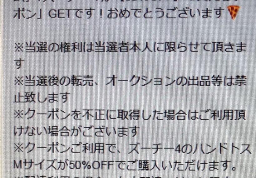 ツイッター応募でピザハットの50パーセントオフのクーポン